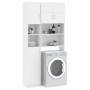 White engineered wood washing machine cabinet by , Accessories for washing machines and dryers - Ref: Foro24-3055636, Price: ...