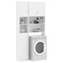 White engineered wood washing machine cabinet by , Accessories for washing machines and dryers - Ref: Foro24-3055636, Price: ...