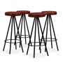 Taburetes de barra de cocina 4 unidades cuero auténtico de , Taburetes de cocina - Ref: Foro24-245444, Precio: 234,04 €, Desc...
