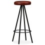 Taburetes de barra de cocina 4 unidades cuero auténtico de , Taburetes de cocina - Ref: Foro24-245444, Precio: 234,04 €, Desc...