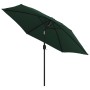 Cantilever parasol with LED 3 m green by vidaXL, Umbrellas - Ref: Foro24-42203, Price: 107,56 €, Discount: %