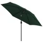 Cantilever parasol with LED 3 m green by vidaXL, Umbrellas - Ref: Foro24-42203, Price: 96,65 €, Discount: %