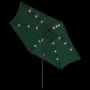 Cantilever parasol with LED 3 m green by vidaXL, Umbrellas - Ref: Foro24-42203, Price: 96,65 €, Discount: %