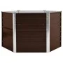 Braunes Blumenbeet aus verzinktem Stahl, 129 x 129 x 77 cm von , Töpfe und Pflanzgefäße - Ref: Foro24-45721, Preis: 64,38 €, ...