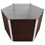 Braunes Blumenbeet aus verzinktem Stahl, 129 x 129 x 77 cm von , Töpfe und Pflanzgefäße - Ref: Foro24-45721, Preis: 57,81 €, ...