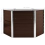 Braunes Blumenbeet aus verzinktem Stahl, 129 x 129 x 77 cm von , Töpfe und Pflanzgefäße - Ref: Foro24-45721, Preis: 57,81 €, ...
