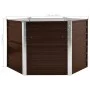 Braunes Blumenbeet aus verzinktem Stahl, 129 x 129 x 77 cm von , Töpfe und Pflanzgefäße - Ref: Foro24-45721, Preis: 64,38 €, ...