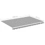 Replacement fabric for anthracite gray and white awning 4.5x3 m by , Awnings - Ref: Foro24-311989, Price: 58,85 €, Discount: %