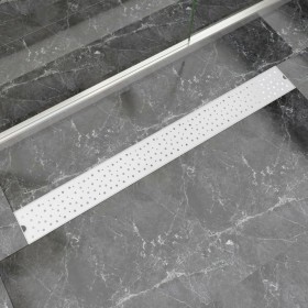 Linearer Blasenduschablauf aus Edelstahl 1030 x 140 mm von vidaXL, Abflüsse - Ref: Foro24-142194, Preis: 55,03 €, Rabatt: %