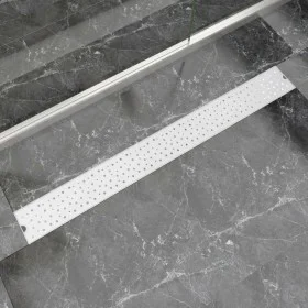 Stainless steel bubble linear shower drain 1030x140 mm by vidaXL, Drains - Ref: Foro24-142194, Price: 54,29 €, Discount: %