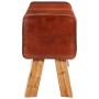 Bok Colt Bank aus Mangoholz und braunem Leder 110 cm von , Ess- und Küchenbänke - Ref: Foro24-351102, Preis: 170,66 €, Rabatt: %