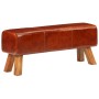 Bok Colt Bank aus Mangoholz und braunem Leder 110 cm von , Ess- und Küchenbänke - Ref: Foro24-351102, Preis: 170,66 €, Rabatt: %