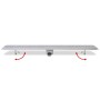 Linearer Blasenduschablauf aus Edelstahl 1030 x 140 mm von vidaXL, Abflüsse - Ref: Foro24-142194, Preis: 55,03 €, Rabatt: %