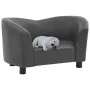 Sofá para perros cuero sintético gris 67x41x39 cm de , Camas para perros - Ref: Foro24-170948, Precio: 77,44 €, Descuento: %