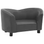 Hundesofa graues Kunstleder 67x41x39 cm von , Betten für Hunde - Ref: Foro24-170948, Preis: 77,44 €, Rabatt: %