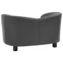 Sofá para perros cuero sintético gris 67x41x39 cm de , Camas para perros - Ref: Foro24-170948, Precio: 77,44 €, Descuento: %