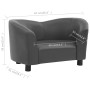 Dog sofa gray synthetic leather 67x41x39 cm by , Beds for dogs - Ref: Foro24-170948, Price: 78,27 €, Discount: %