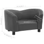 Hundesofa graues Kunstleder 67x41x39 cm von , Betten für Hunde - Ref: Foro24-170948, Preis: 77,44 €, Rabatt: %