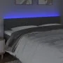 Dark gray fabric headboard with LED 200x5x78/88 cm by , Headboards and footboards - Ref: Foro24-3121873, Price: 62,44 €, Disc...