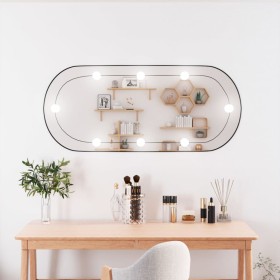 Ovaler Wandspiegel mit LED-Leuchten Glas 40x90 cm von , Spiegel - Ref: Foro24-3189163, Preis: 54,09 €, Rabatt: %