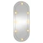 Oval wall mirror with LED lights, glass, 40x90 cm by , Mirrors - Ref: Foro24-3189163, Price: 53,13 €, Discount: %