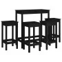 Set de bar 5 piezas madera maciza de pino negro de , muebles para cocinas y comedores - Ref: Foro24-3124701, Precio: 278,63 €...