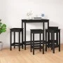 Set de bar 5 piezas madera maciza de pino negro de , muebles para cocinas y comedores - Ref: Foro24-3124701, Precio: 278,63 €...