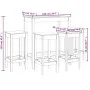 Set de bar 5 piezas madera maciza de pino negro de , muebles para cocinas y comedores - Ref: Foro24-3124701, Precio: 278,63 €...