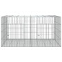 Jaula para conejos 2 paneles hierro galvanizado 110x79x54 cm