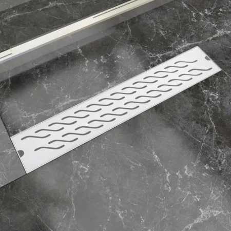 Desagüe de ducha lineal ondulado acero inoxidable 630x140 mm de vidaXL, Desagües - Ref: Foro24-142184, Precio: 44,32 €, Descu...