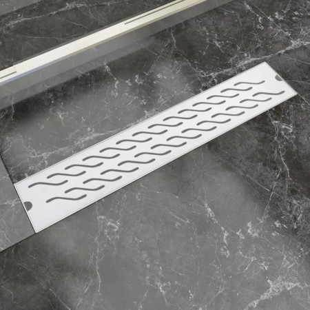 Wellenförmiger linearer Duschablauf aus Edelstahl 630 x 140 mm von vidaXL, Abflüsse - Ref: Foro24-142184, Preis: 45,05 €, Rab...