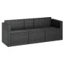 3-Sitzer-Gartensofa mit schwarzen synthetischen Rattankissen von , Outdoor-Sofas - Ref: Foro24-362327, Preis: 211,50 €, Rabat...