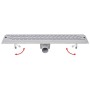 Wellenförmiger linearer Duschablauf aus Edelstahl 630 x 140 mm von vidaXL, Abflüsse - Ref: Foro24-142184, Preis: 45,05 €, Rab...