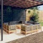 Garden furniture set 13 pieces and gray pine wood cushions by , Garden sets - Ref: Foro24-3096069, Price: 1,00 €, Discount: %