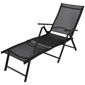 Klappliege aus schwarzem Aluminium von vidaXL, Liegen - Ref: Foro24-41741, Preis: 109,49 €, Rabatt: %