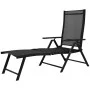 Tumbona plegable de aluminio negra de vidaXL, Tumbonas - Ref: Foro24-41741, Precio: 107,84 €, Descuento: %