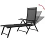 Tumbona plegable de aluminio negra de vidaXL, Tumbonas - Ref: Foro24-41741, Precio: 107,84 €, Descuento: %