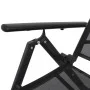 Tumbona plegable de aluminio negra de vidaXL, Tumbonas - Ref: Foro24-41741, Precio: 107,84 €, Descuento: %