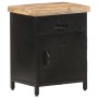 Mesita de noche de madera maciza de mango rugosa 40x30x52 cm de vidaXL, Mesitas de noche - Ref: Foro24-320664, Precio: 102,16...