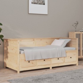 Sofá cama de madera maciza de pino 100x200 cm