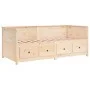 Solid pine wood sofa bed 100x200 cm by , Beds and slatted bases - Ref: Foro24-820896, Price: 286,39 €, Discount: %