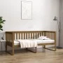 Sofá cama madera maciza de pino marrón miel 100x200 cm de , Camas y somieres - Ref: Foro24-820889, Precio: 141,53 €, Descuent...