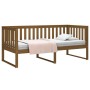 Sofá cama madera maciza de pino marrón miel 100x200 cm de , Camas y somieres - Ref: Foro24-820889, Precio: 143,32 €, Descuent...