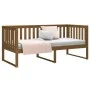 Sofá cama madera maciza de pino marrón miel 100x200 cm de , Camas y somieres - Ref: Foro24-820889, Precio: 141,53 €, Descuent...