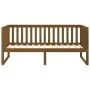 Sofá cama madera maciza de pino marrón miel 100x200 cm de , Camas y somieres - Ref: Foro24-820889, Precio: 141,53 €, Descuent...