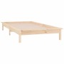 Bed frame with LED solid wood 90x200 cm by , Beds and slatted bases - Ref: Foro24-820591, Price: 104,04 €, Discount: %