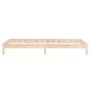 Bed frame with LED solid wood 90x200 cm by , Beds and slatted bases - Ref: Foro24-820591, Price: 102,72 €, Discount: %