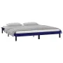 Bed frame with LED solid wood black 140x190 cm by , Beds and slatted bases - Ref: Foro24-820655, Price: 151,37 €, Discount: %