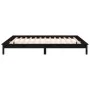 Bed frame with LED solid wood black 140x190 cm by , Beds and slatted bases - Ref: Foro24-820655, Price: 151,37 €, Discount: %