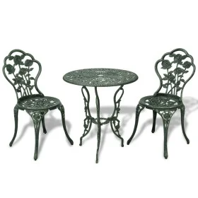 Garden bistro table and chairs 3 pieces green cast aluminum by vidaXL, Garden sets - Ref: Foro24-42164, Price: 185,21 €, Disc...